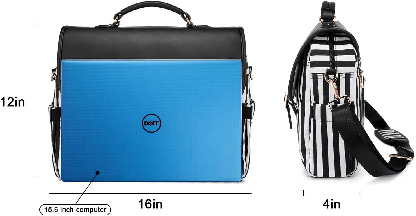 LOVEVOOK Laptop Bag for Women Large Computer Bags Cute Messenger Bag Briefcase Business Work Bags Purse, 15.6inch, Black Pro