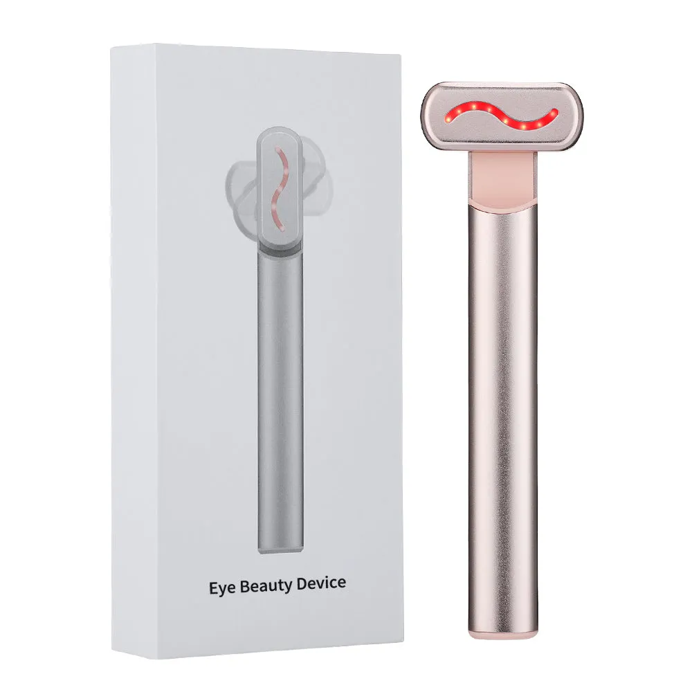 Luxury Eye Massager Device with Vibration & Heating, Rotatable Beauty Wand for Dark Circles and Eye Bags Removal, Eye Lifting & Skin Care Tool, Promotes Cell Rejuvenation, Firms and Lifts Eye Area, Compact and Portable