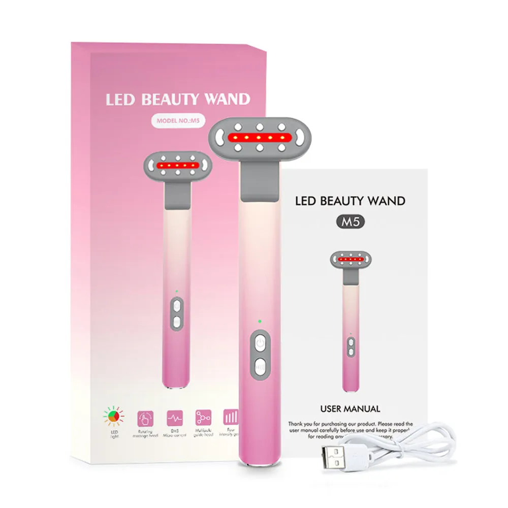 Luxury Eye Massager Device with Vibration & Heating, Rotatable Beauty Wand for Dark Circles and Eye Bags Removal, Eye Lifting & Skin Care Tool, Promotes Cell Rejuvenation, Firms and Lifts Eye Area, Compact and Portable