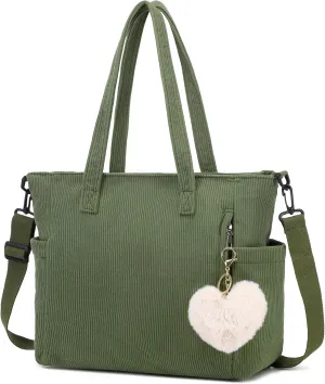 Makukke Corduroy Totes Bag Women - Shoulder Hobo Bag Handbags Crossbody Bag Big Capacity Shopping Purses