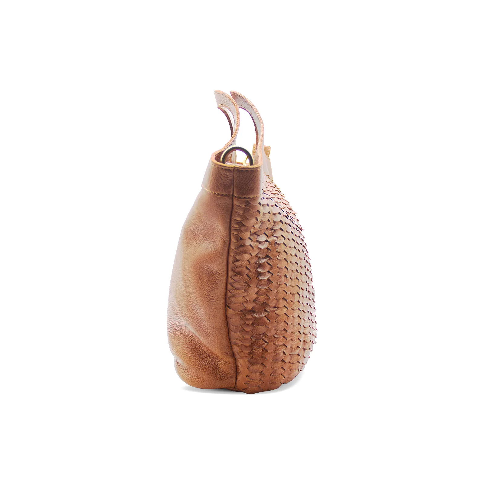 Marise Leather Braided Weave Tote Bag
