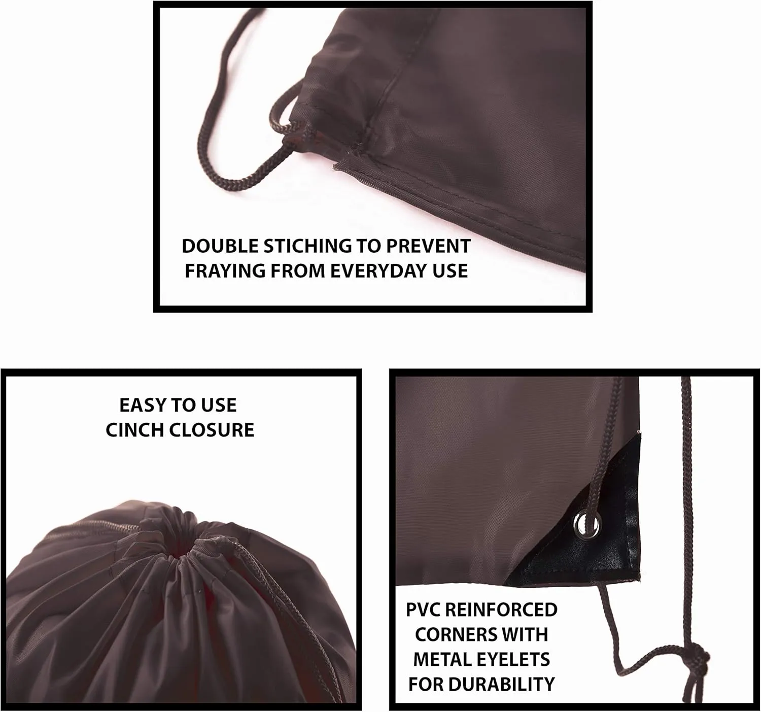 Mato & Hash Drawstring Bulk Bags Cinch Sacks Backpack Pull String Bags | 15 Colors | 1PK-100PK Available