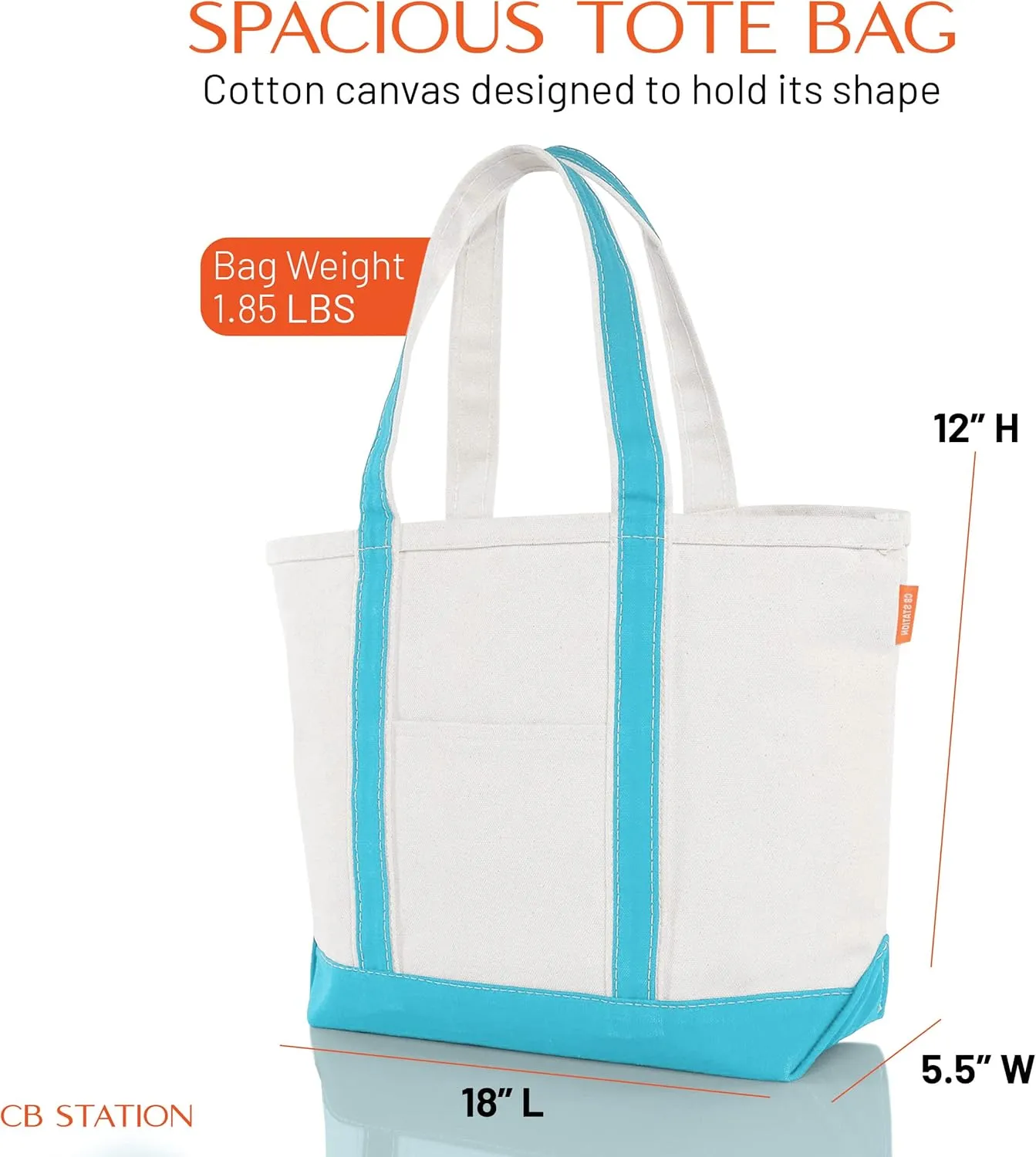 Medium Classic Canvas Tote Bag for Women, Top Zipper Closure, Outer Pocket, Daily Essentials, Groceries, Traveling