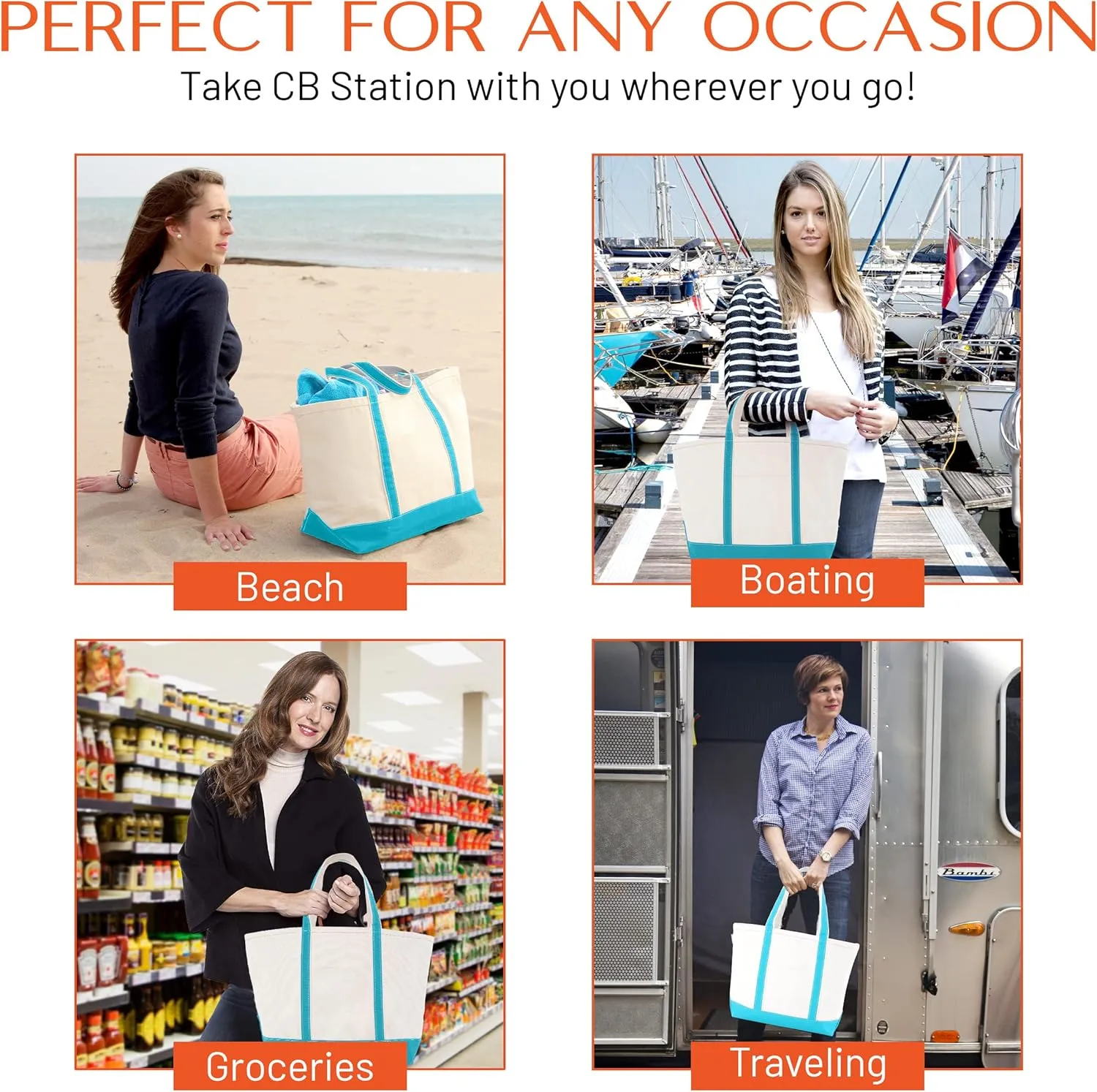 Medium Classic Canvas Tote Bag for Women, Top Zipper Closure, Outer Pocket, Daily Essentials, Groceries, Traveling