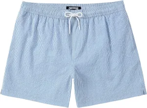 Men's Swim Shorts 5 inch Seersucker Swimming Trunks for Men Swim Suits Beach Shorts