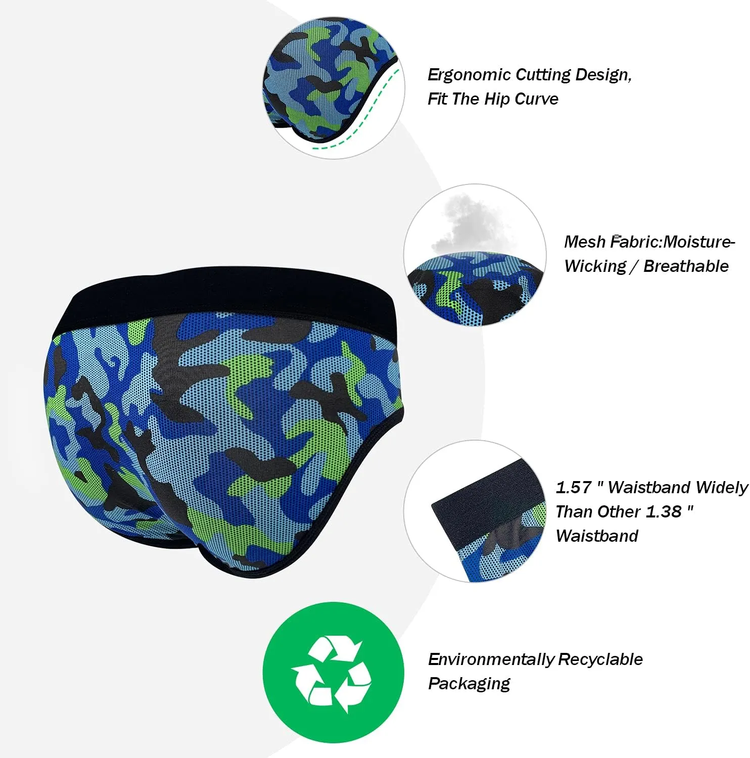 Men's Underwear Briefs Cotton for Men Soft Breathable Comfy U Pouch Brief