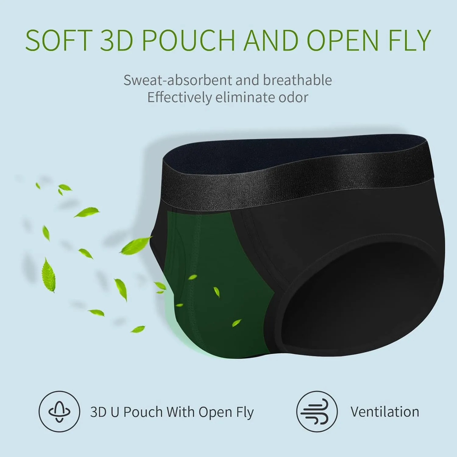Men's Underwear Briefs Cotton for Men Soft Breathable Comfy U Pouch Brief