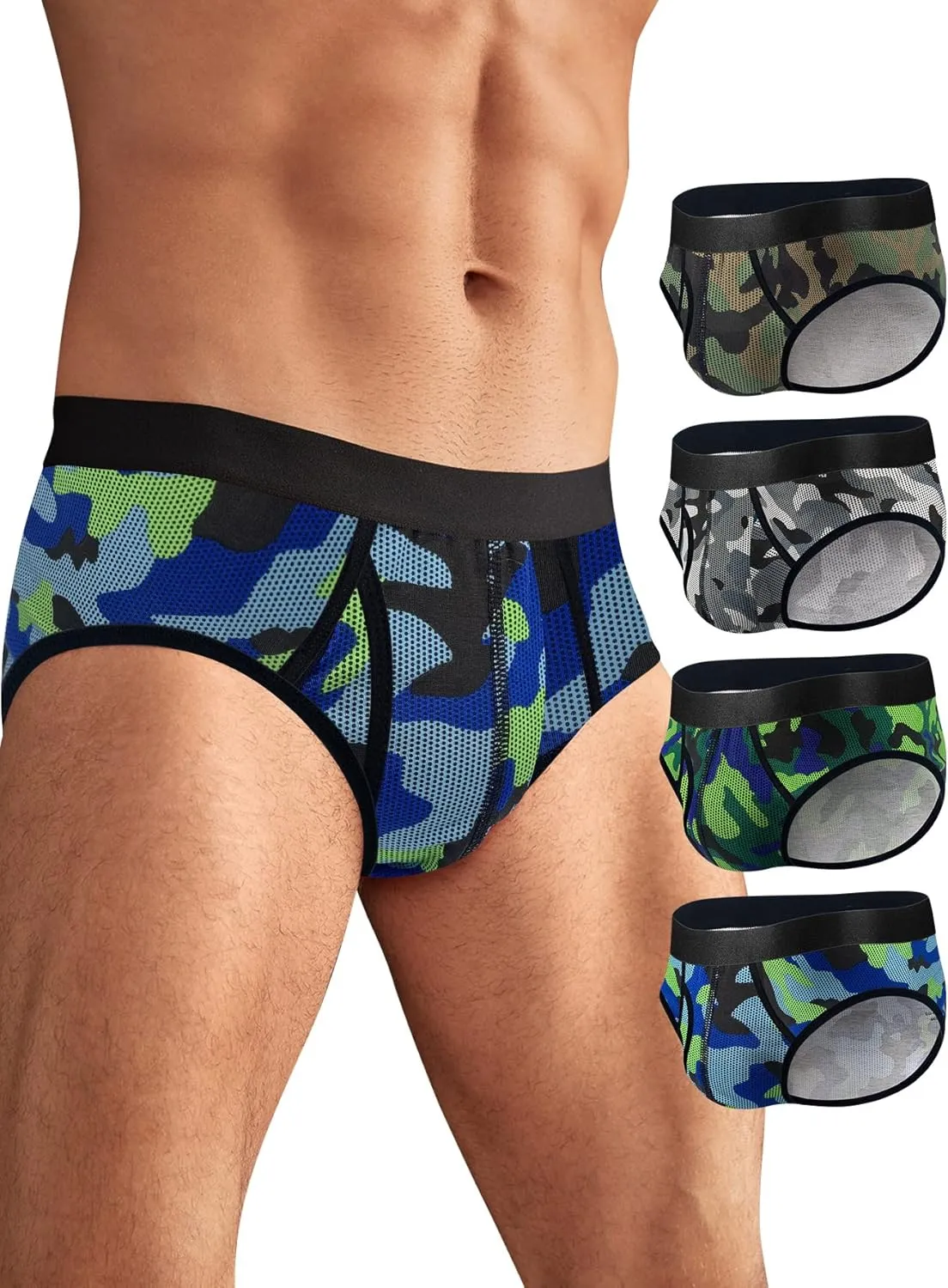 Men's Underwear Briefs Cotton for Men Soft Breathable Comfy U Pouch Brief