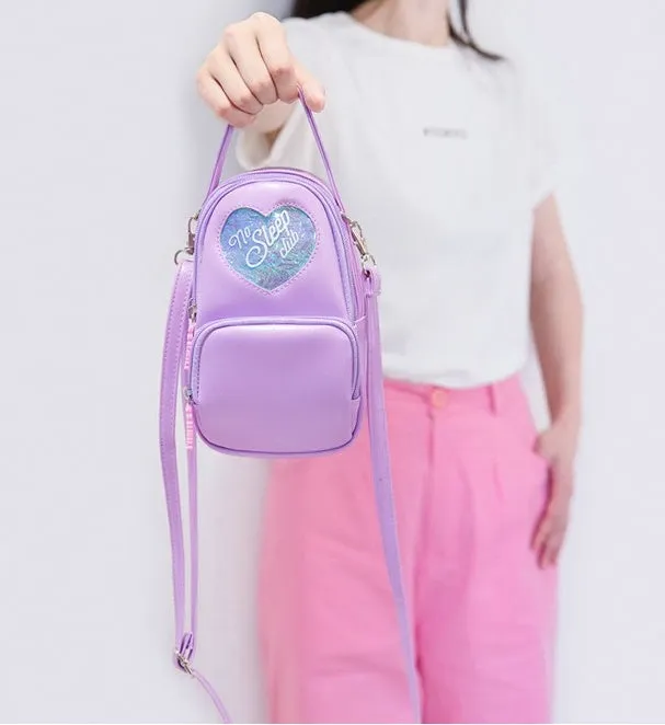 Milkjoy Girls Multi-store Messenger Bag Heart Women Handbags Fashion Shoulder Bag Korea Messenger Bags Bentoy PU Carry Phone Bag