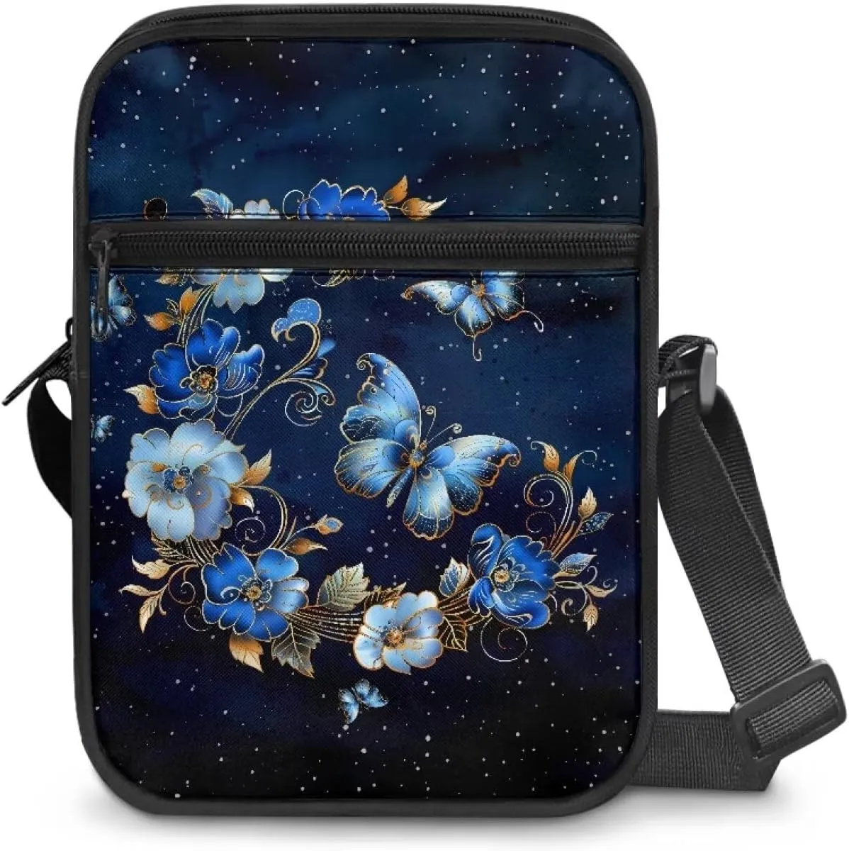 Mini Messenger Bag Small Crossbody Bags for Women Men Sling Bag Satchel Bag Shoulder Bag with Multi Pockets