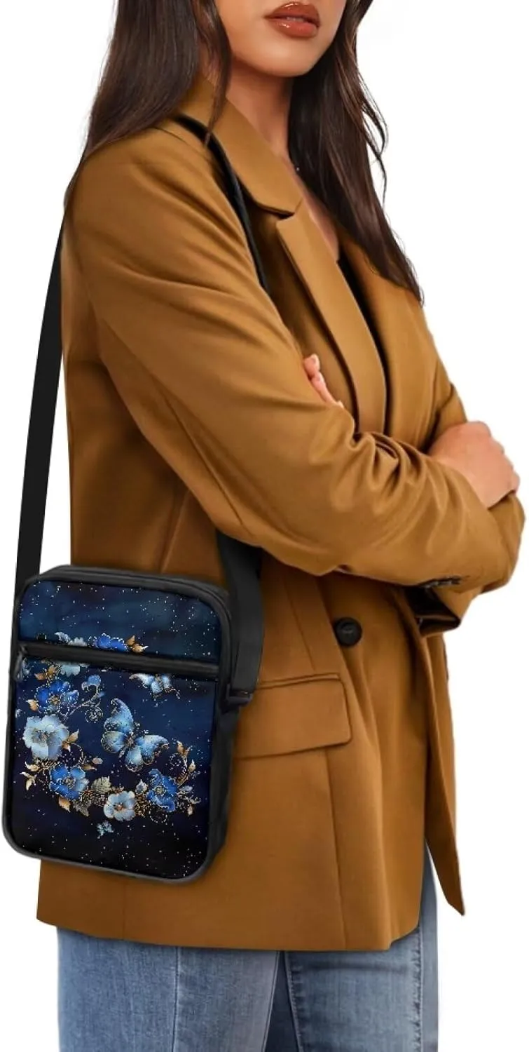 Mini Messenger Bag Small Crossbody Bags for Women Men Sling Bag Satchel Bag Shoulder Bag with Multi Pockets