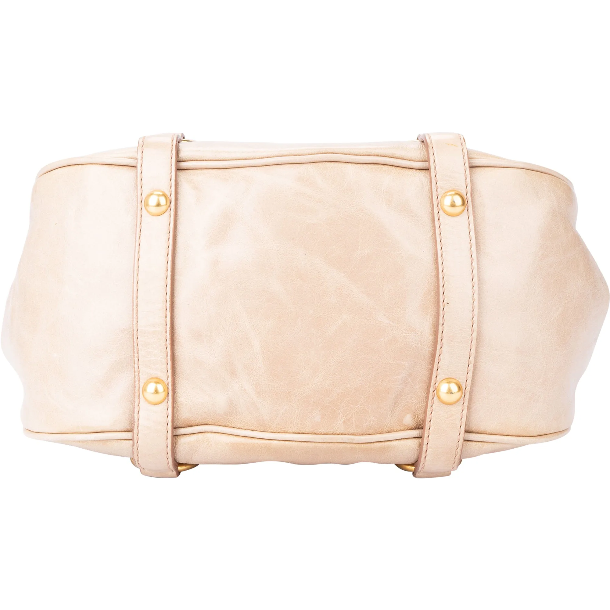 Miu Miu Rose Leather City Handbag
