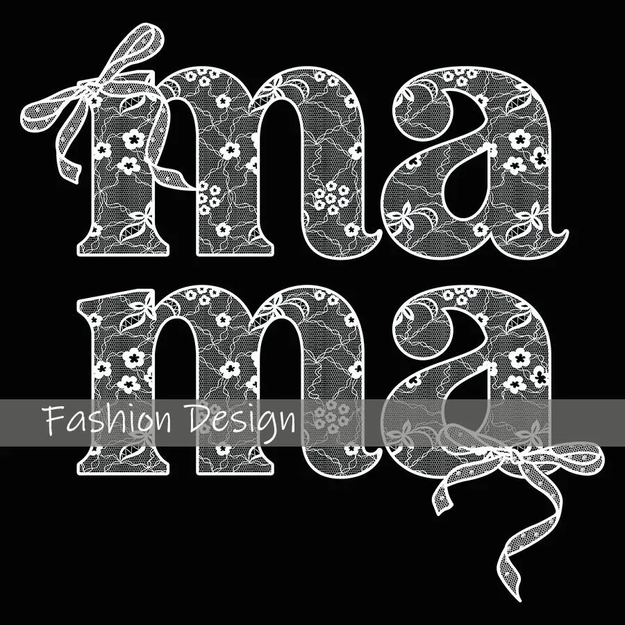 Mother's Day Iron-On Sticker – Lace Mama Bow DIY Transfer for Clothes