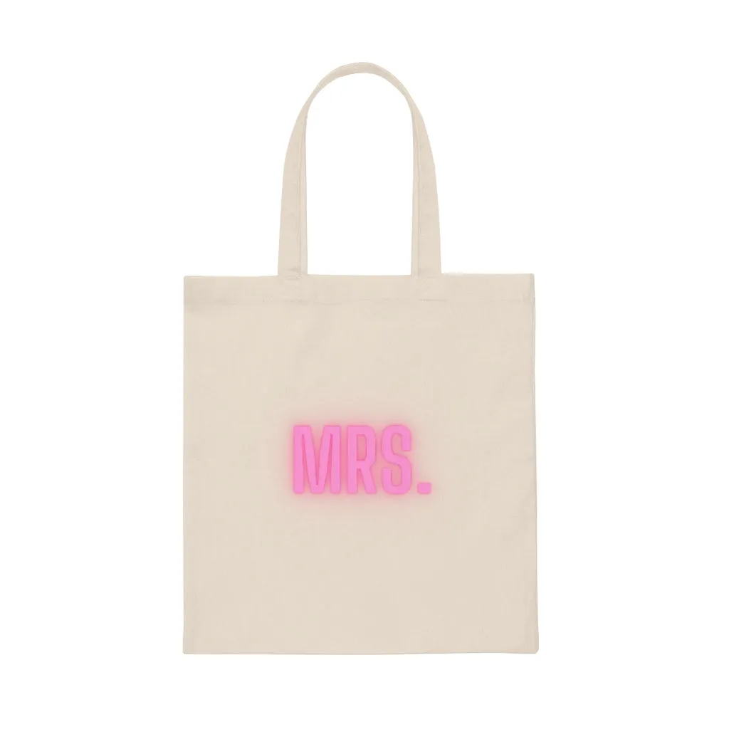 Mrs In Neon Tote Bag Bride Bag Bride Tote Bag Bride Gift Wedding Day Tote Mrs Tote Bag Fun Bride Bags Trendy Bride Gift Wedding Day Bag
