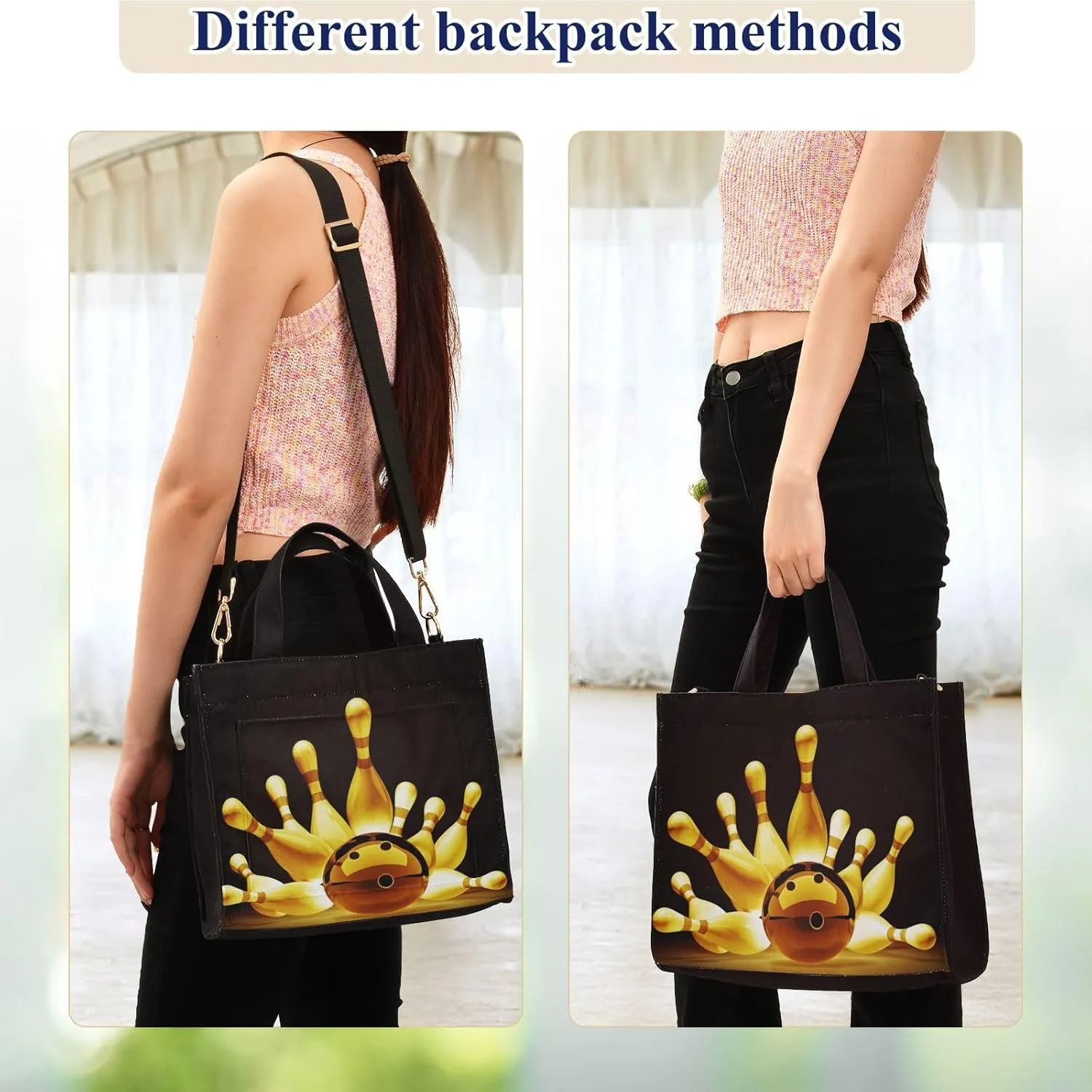 Naanle Chic Pattern Corduroy Satchel Tote Handle&Shoulder Bag for Men Women Work Weekender Travel Beach Shopping Gym