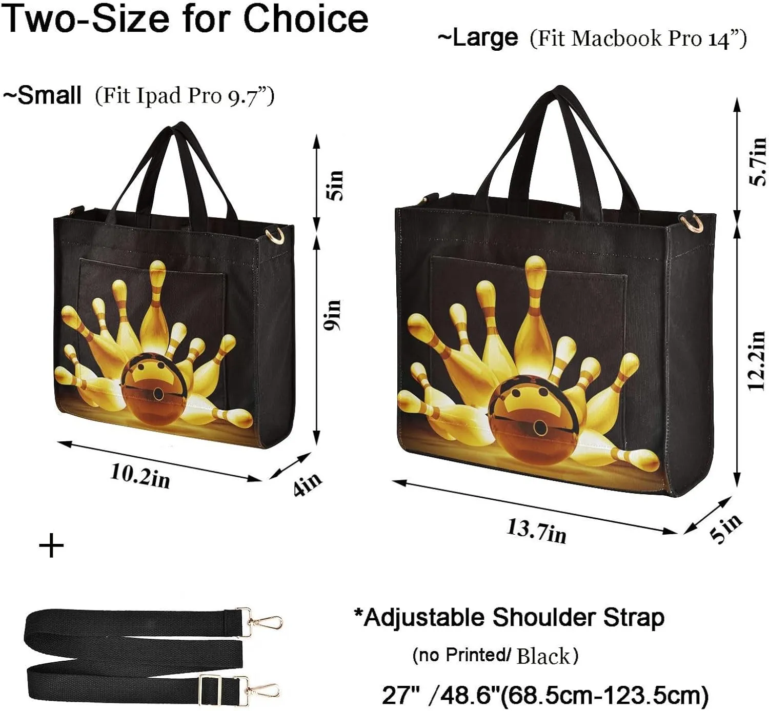 Naanle Chic Pattern Corduroy Satchel Tote Handle&Shoulder Bag for Men Women Work Weekender Travel Beach Shopping Gym