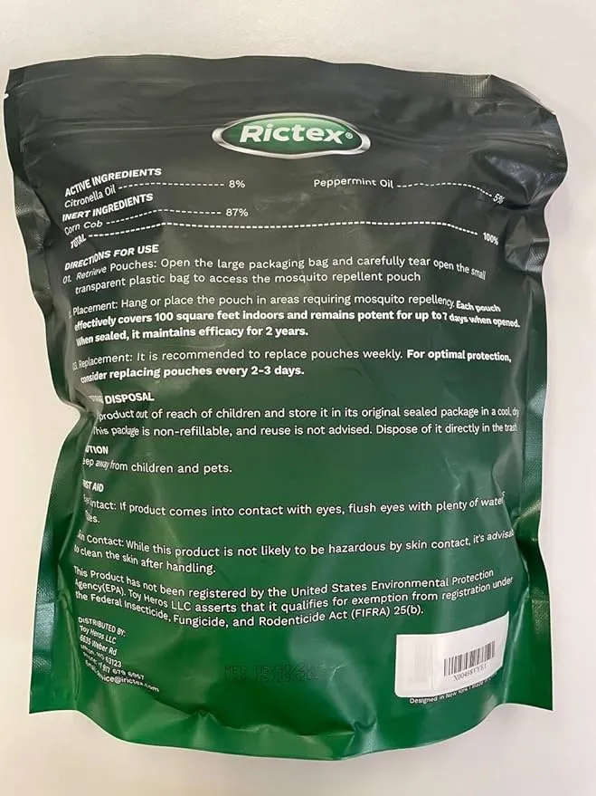 Natural Mosquito Repellent Outdoor Patio: 10 Portable Powerful Pouches for Mosquito Protection - No Electricity or Chemicals Needed - Enjoy Bug-Free Outdoor/Indoor Living with Family Friends