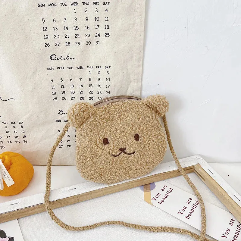 New Cartoon Rabbit Bear Kids Shoulder Bags Outdoor Leisure Children Shoulder Messenger Bag Boys Girls Zipper Pack