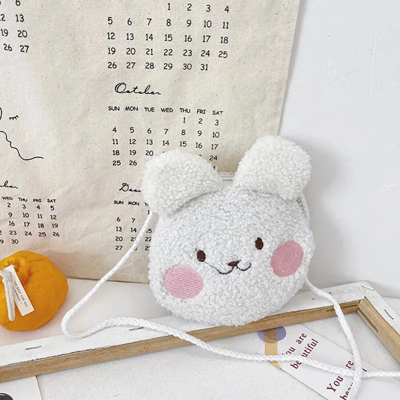 New Cartoon Rabbit Bear Kids Shoulder Bags Outdoor Leisure Children Shoulder Messenger Bag Boys Girls Zipper Pack