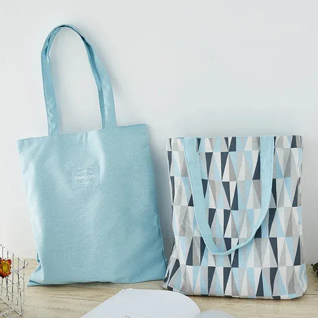New Millet Wheat Fabric Double-sided Dual-use Shoulder Bags Cotton Linen