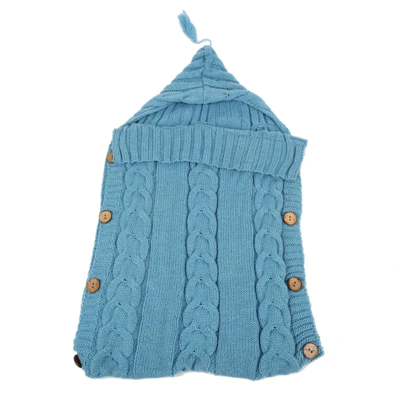 Newborn Baby Winter Bags Infant Button Knit  Sleeping Bags