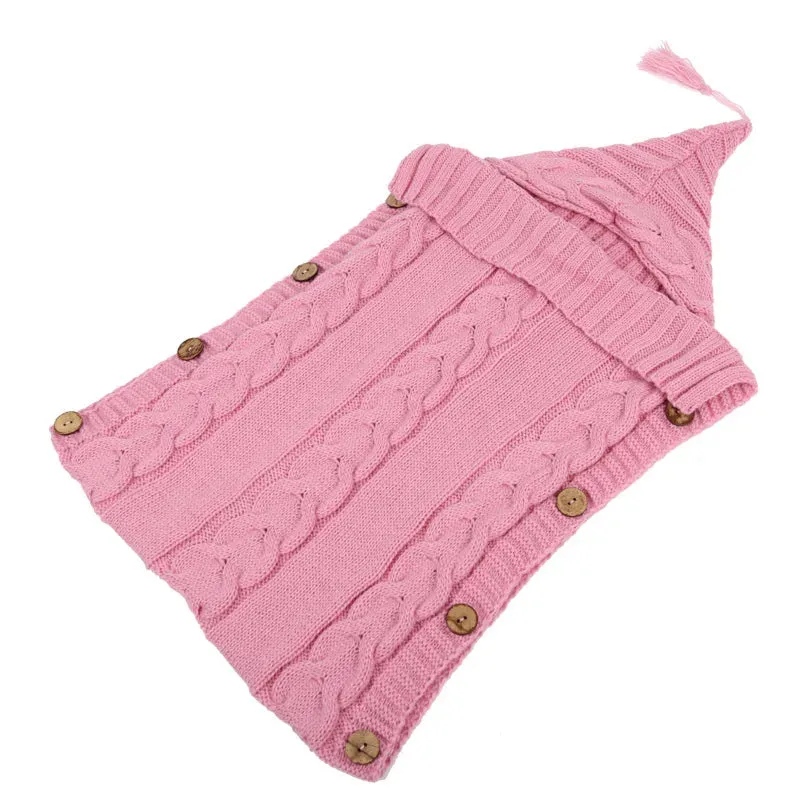 Newborn Baby Winter Bags Infant Button Knit  Sleeping Bags