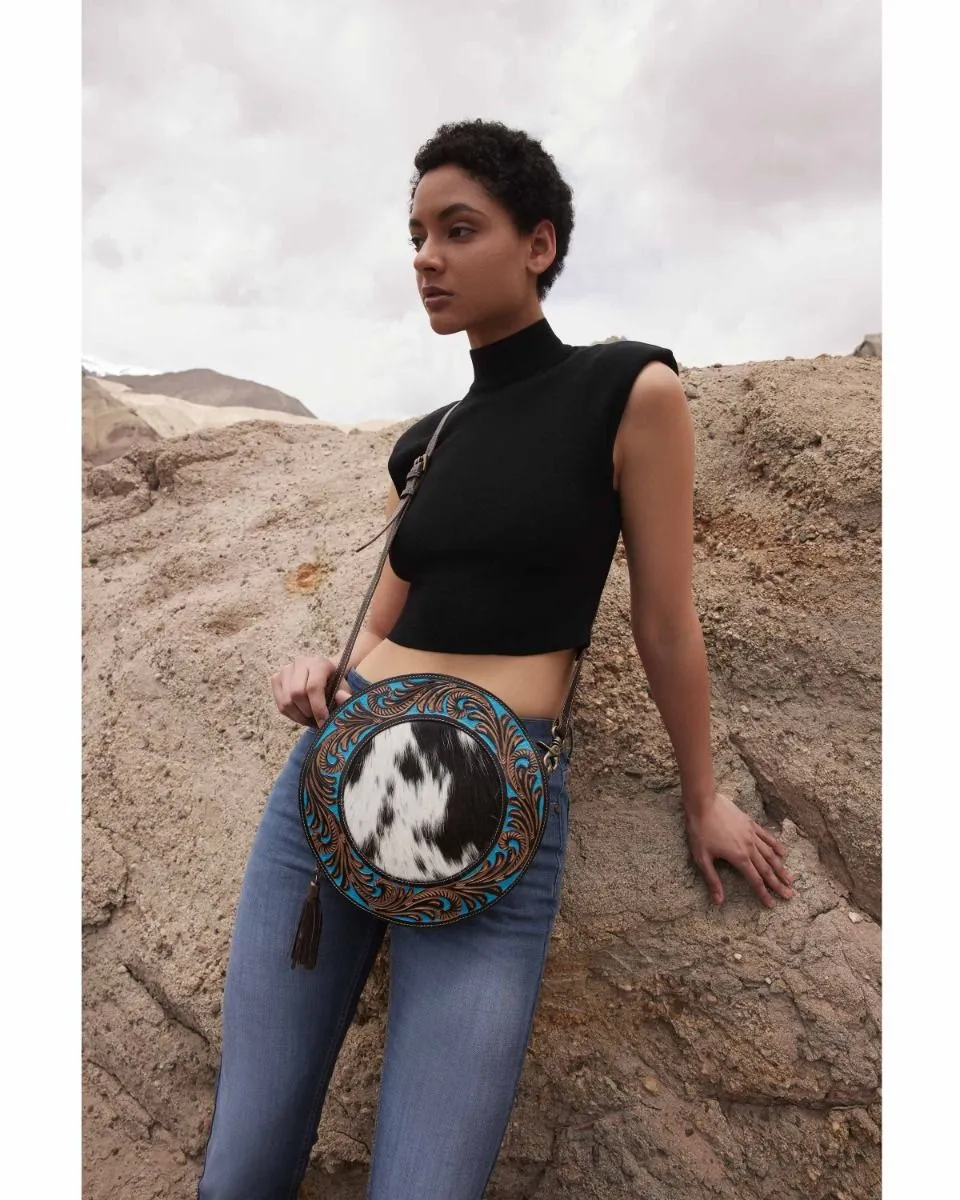Night Gaze Tooled Leather Canteen Bag