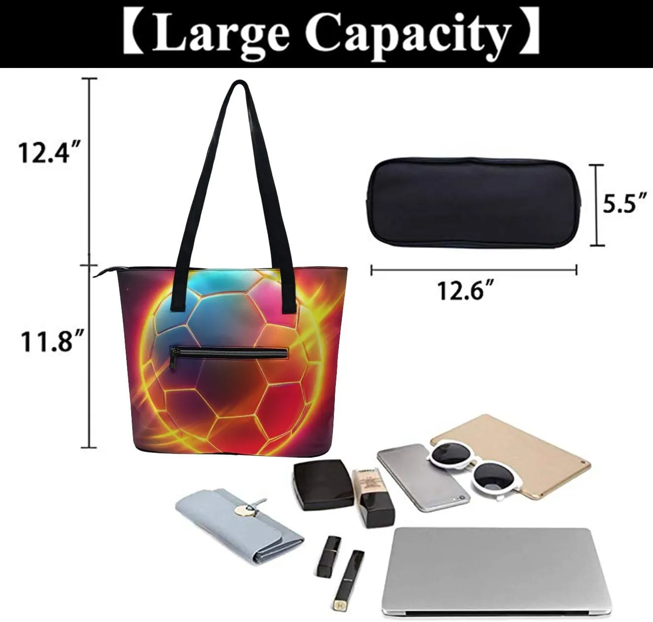 Novelty Handbag for Adults, Women's Large Capacity Tote Bag Laptop Bags with Compartment for Business