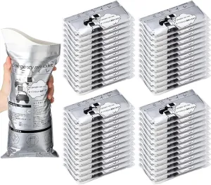 Nuogo 50 Pcs Disposable Urinal Bag Portable Camping Pee Bags Unisex Female Urinal Vomit Bags for Travel, Camping, Hiking for Women Men Kids Patient