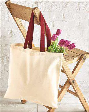 OAD Contrast Handle Canvas Tote Bag - OAD105