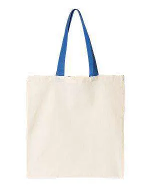 OAD Contrast Handle Canvas Tote Bag - OAD105