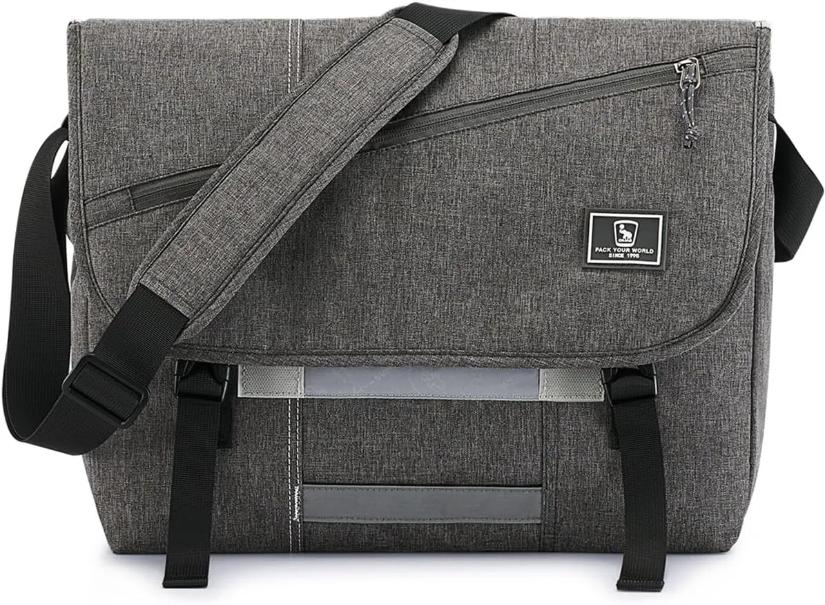 OIWAS Messenger Bag for Men, 14 Inch Laptop Crossbody Bags Women Casual Satchel Shoulder Bag College Travel Office Briefcase