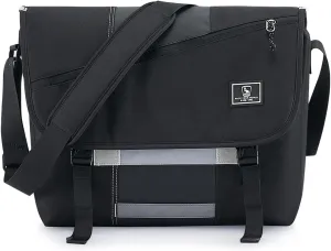 OIWAS Messenger Bag for Men, 14 Inch Laptop Crossbody Bags Women Casual Satchel Shoulder Bag College Travel Office Briefcase