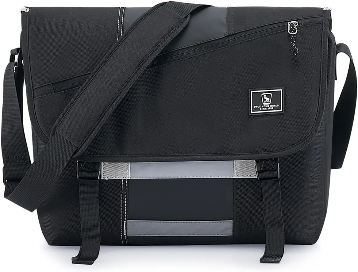 OIWAS Messenger Bag for Men, 14 Inch Laptop Crossbody Bags Women Casual Satchel Shoulder Bag College Travel Office Briefcase