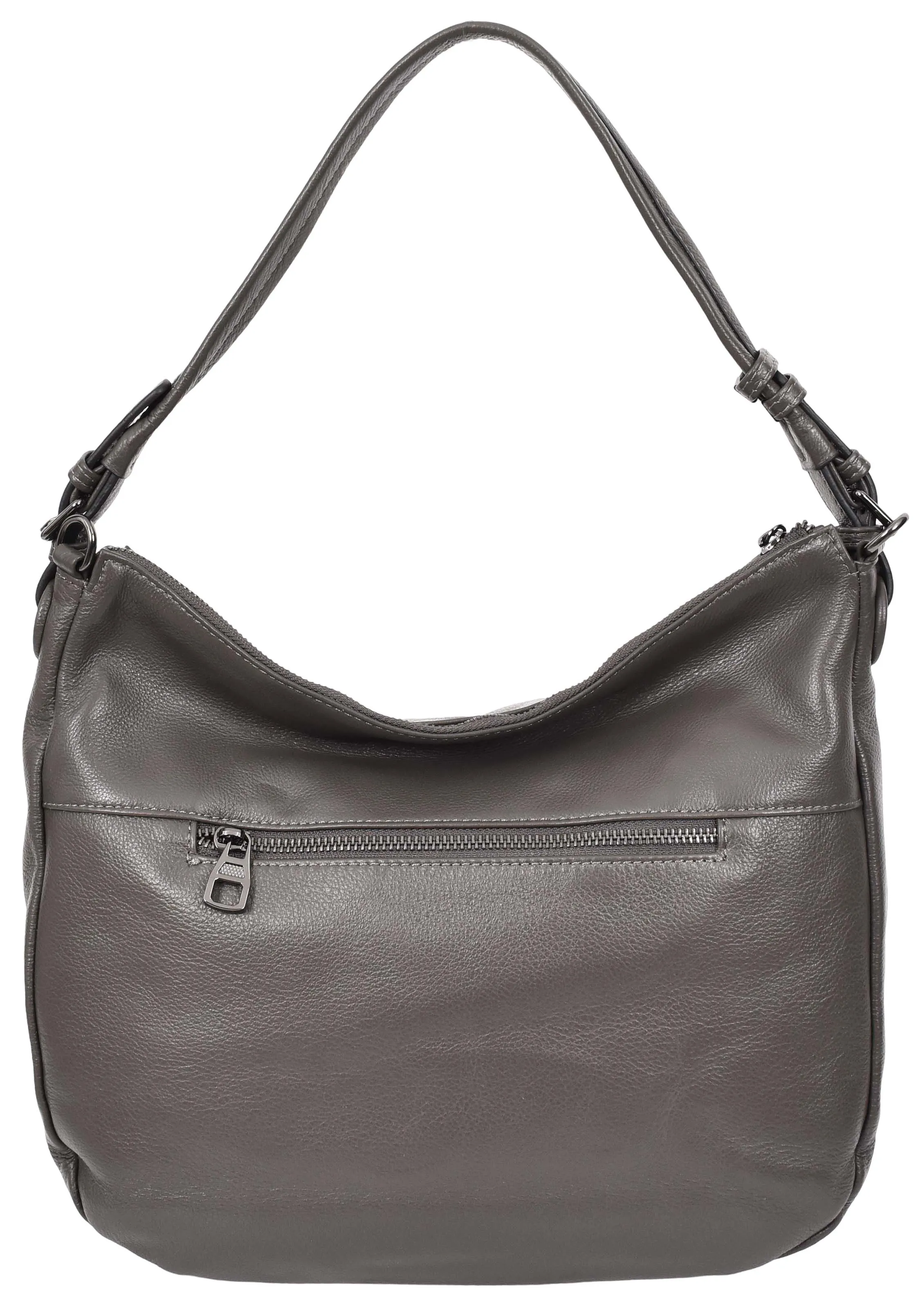 Ottawa Women's Genuine Leather Hobo Style Shoulder Handbag Grey