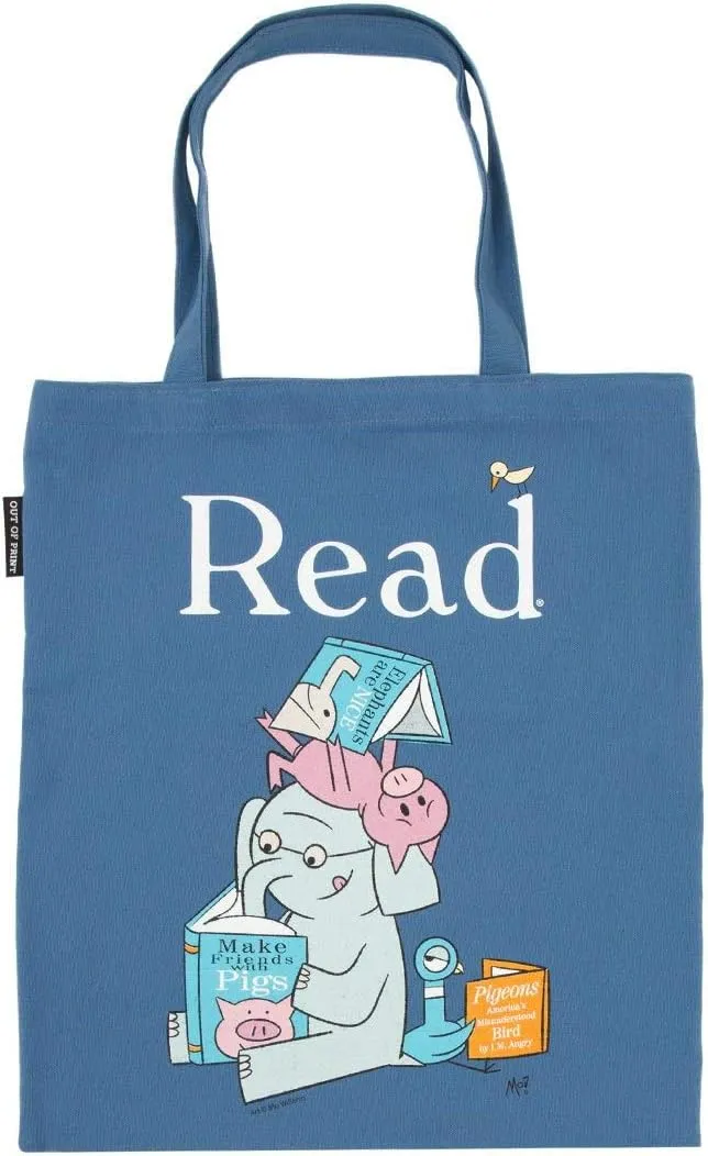 Out of Print Elephant and Piggie Read Tote Bag