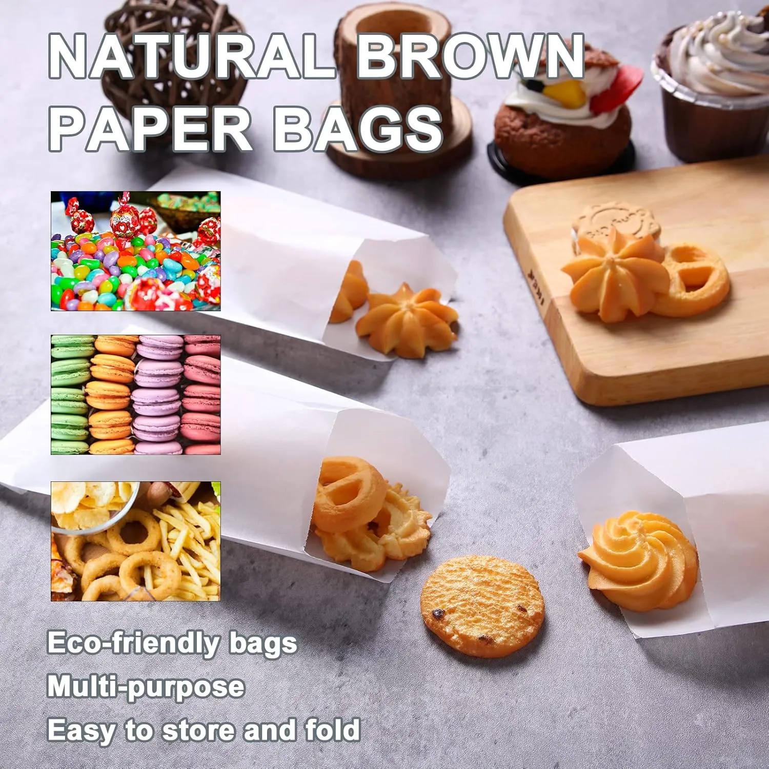 Outus 1000 Pcs Flat Glassine Bags Waxed Paper Cookies Packaging Semi Transparent Cookie Sleeves Treat Bags Small Paper Supplies for Handmade Soaps Packaging Bakery Cookies Candy Party Favor (4x6 Inch)