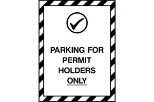 Parking for Permit Holders Only sign