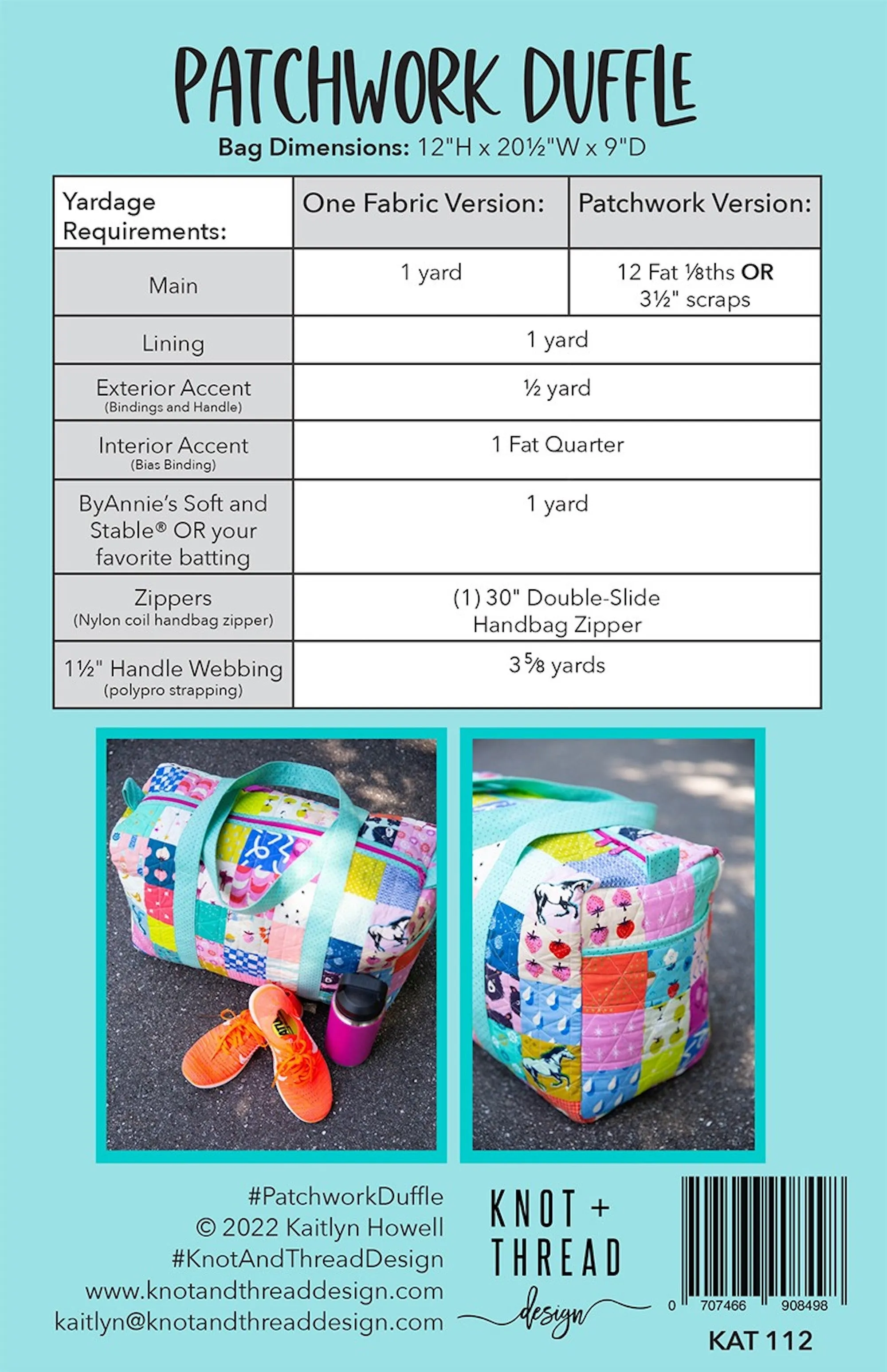 Patchwork Duffle Pattern