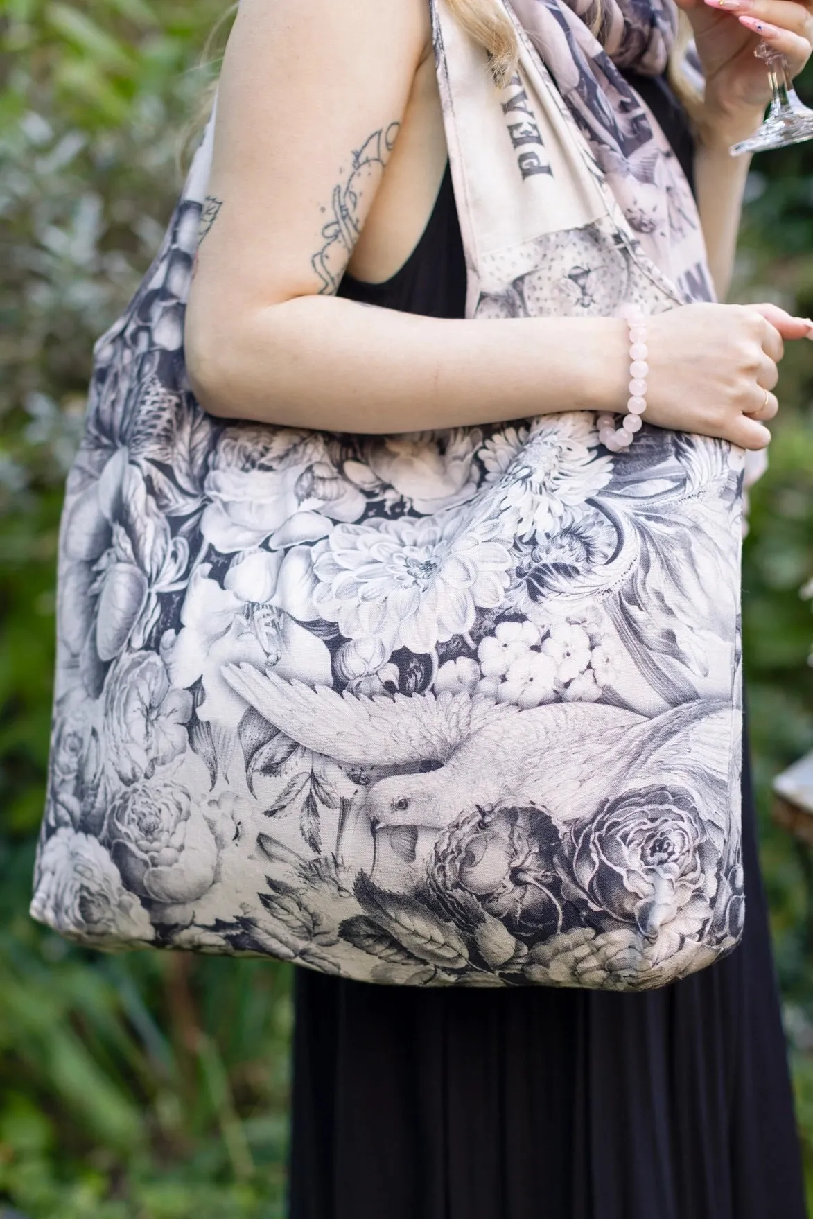 'Peace Wine & Sunshine' Linen Tote Bag - Market of Stars