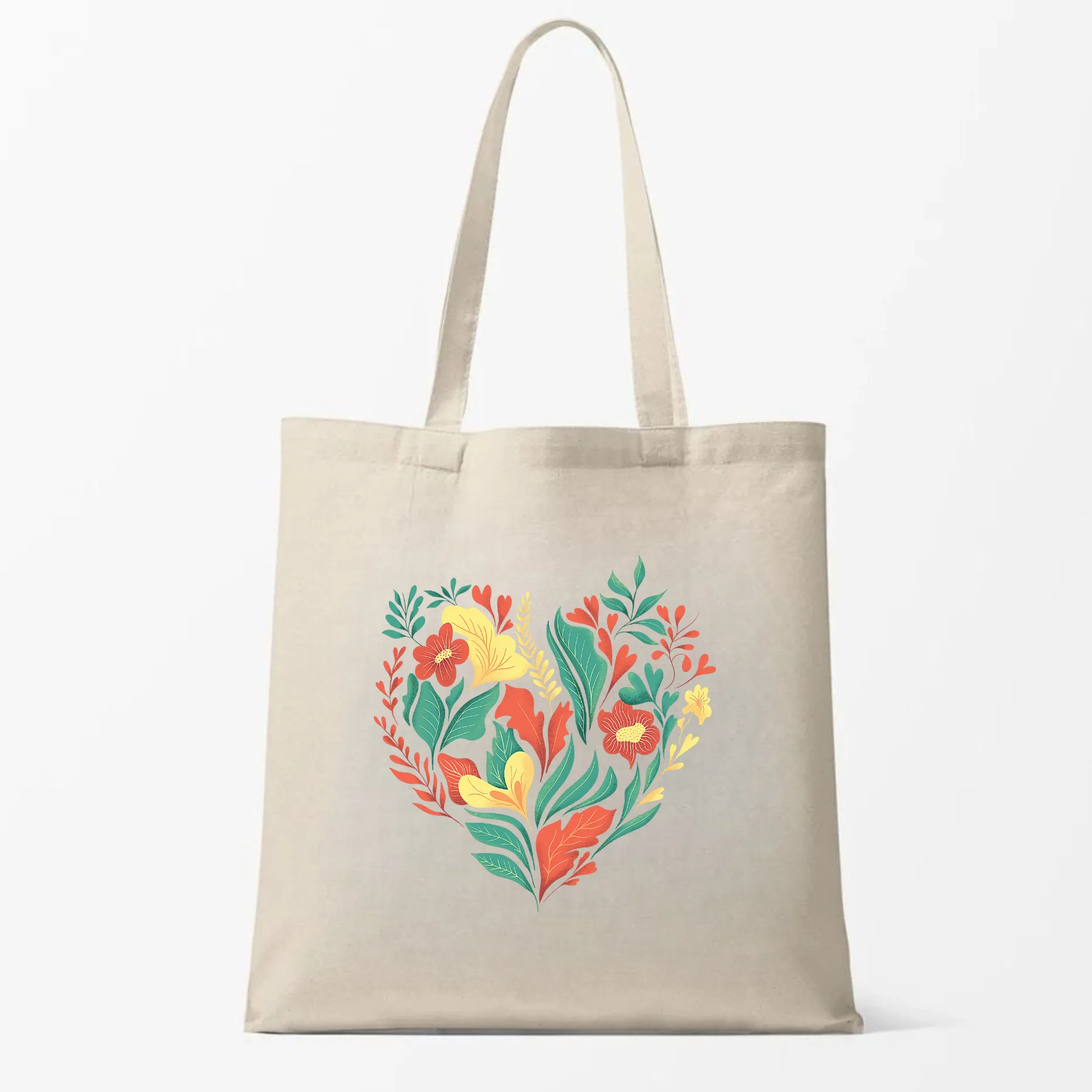 Peach Blossom Women's Cotton Printed Tote Bag With Zipper and Pouch | Pack Of 2 Combo