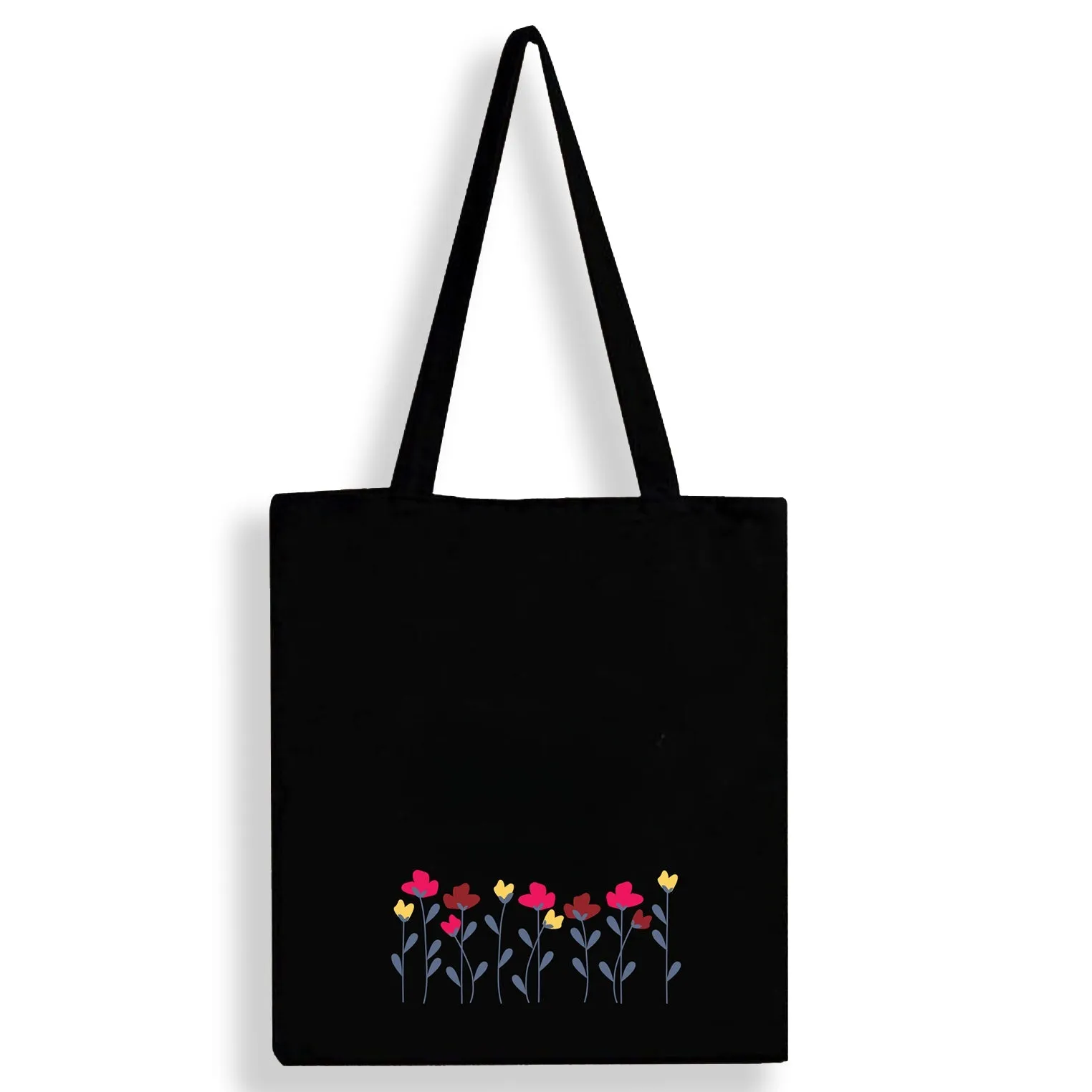 Peach Blossom Women's Cotton Printed Tote Bag With Zipper and Pouch | Pack Of 2 Combo