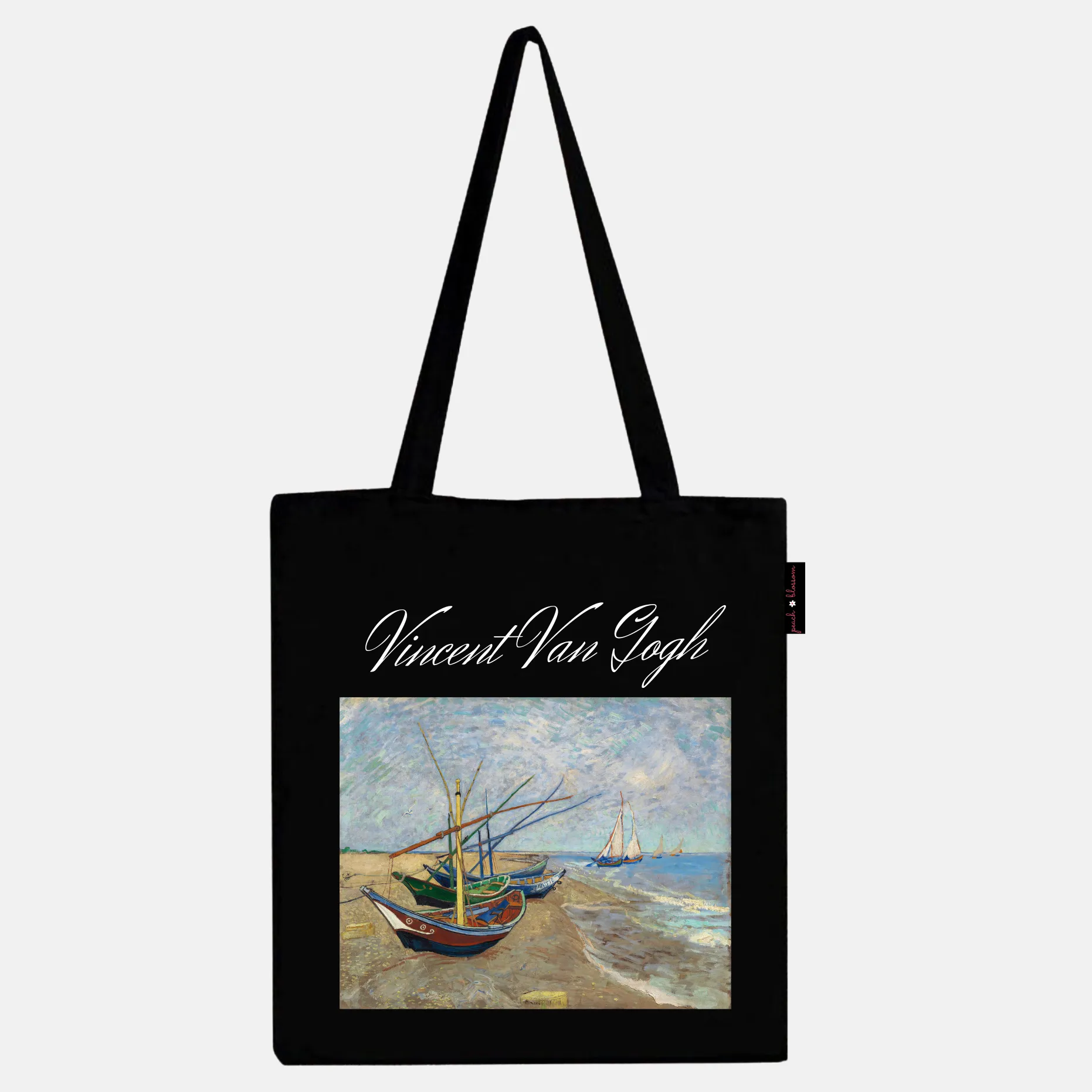 Peach Blossom Women's Cotton Printed Tote Bag With Zipper and Pouch | Pack Of 2 Combo
