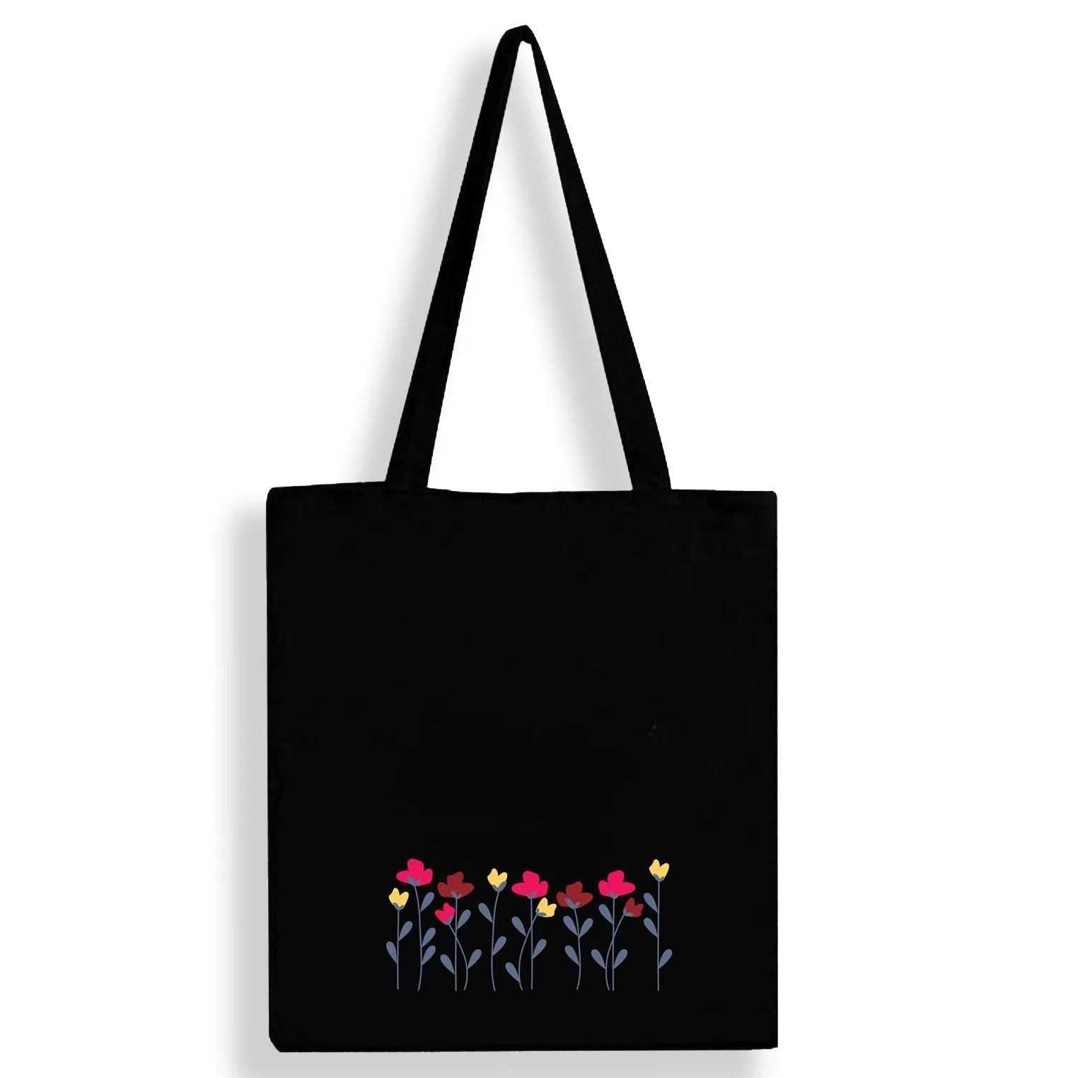Peach Blossom Women's Cotton Printed Tote Bag With Zipper and Pouch | Pack Of 2 Combo