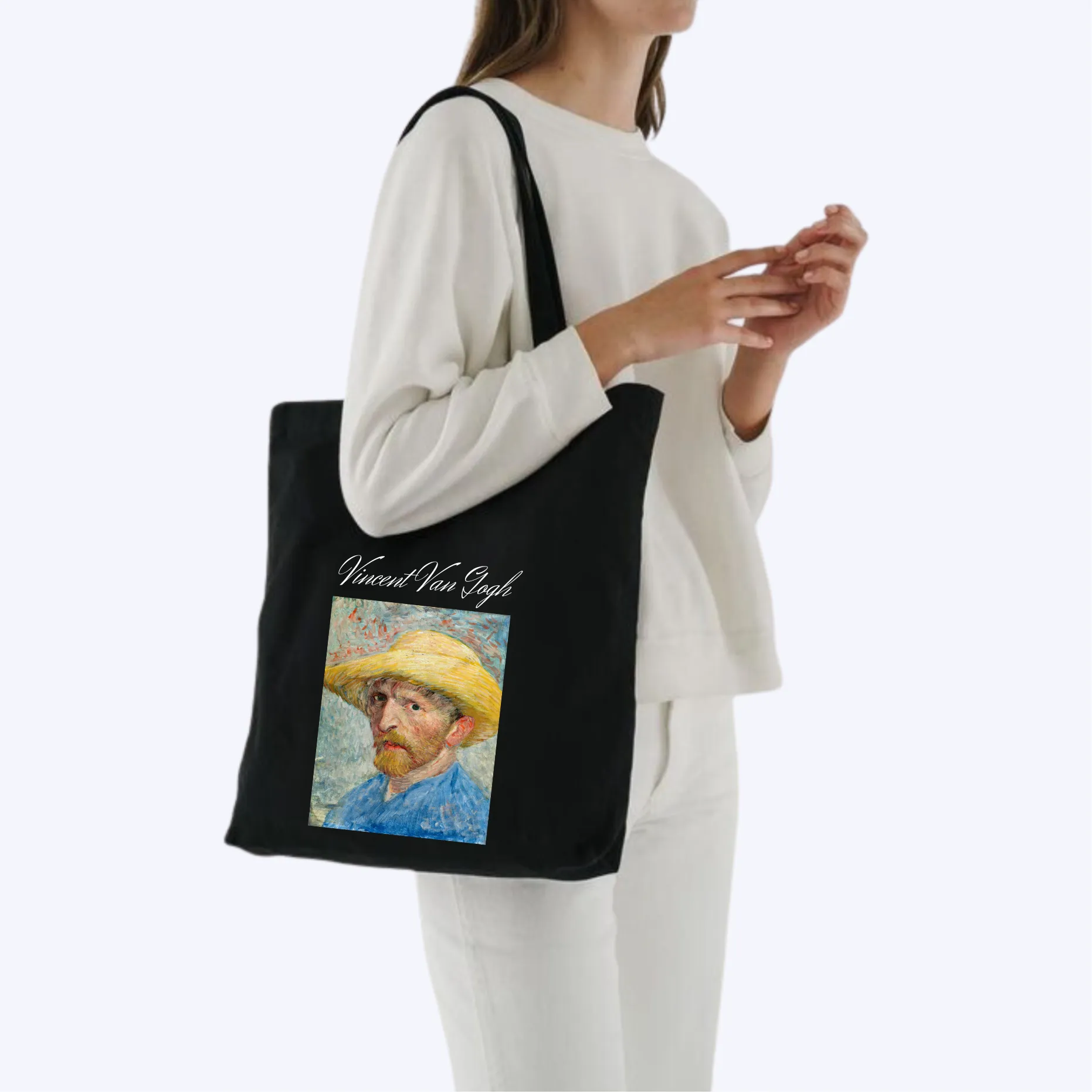Peach Blossom Women's Cotton Printed Tote Bag With Zipper and Pouch | Pack Of 2 Combo