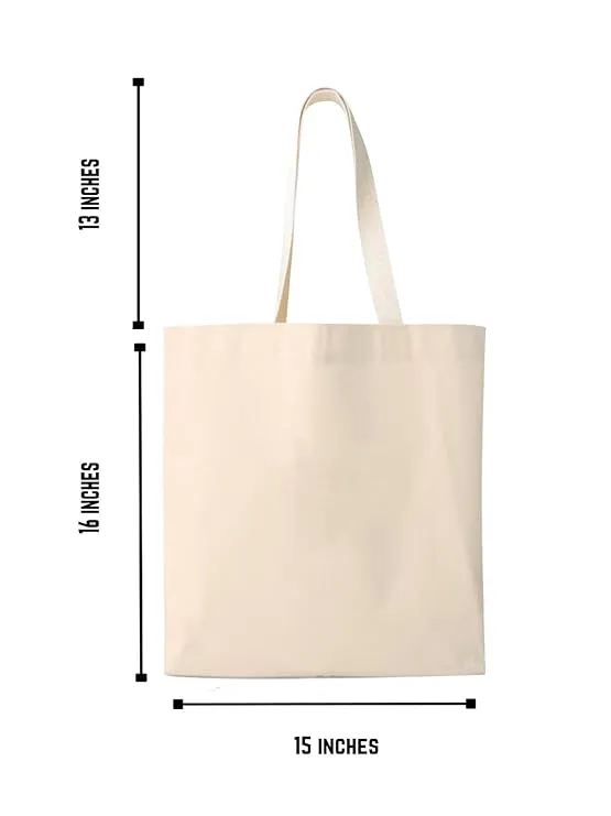 Peach Blossom Women's Cotton Printed Tote Bag With Zipper and Pouch