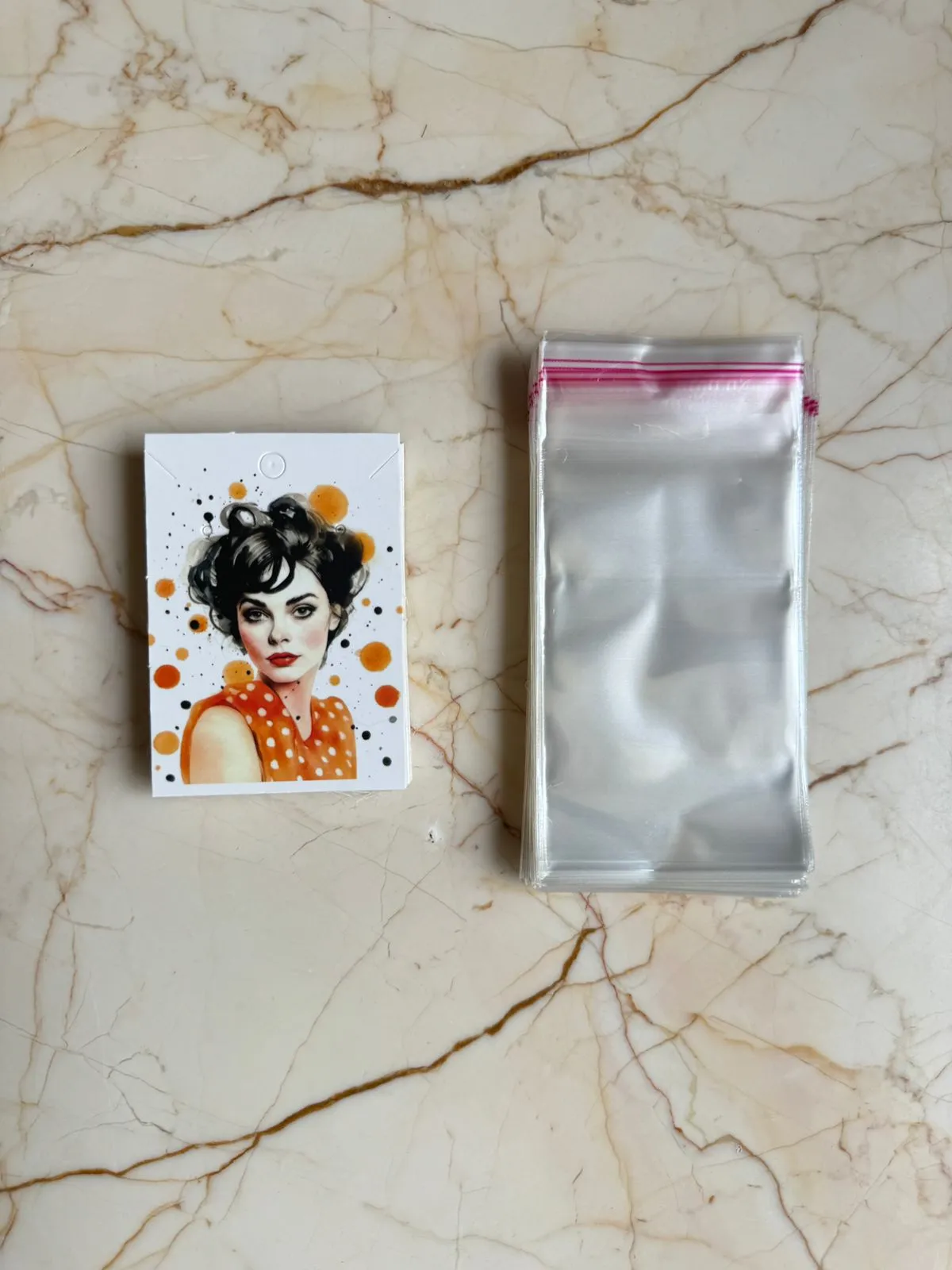 Pendant / Earring cards with packing - V