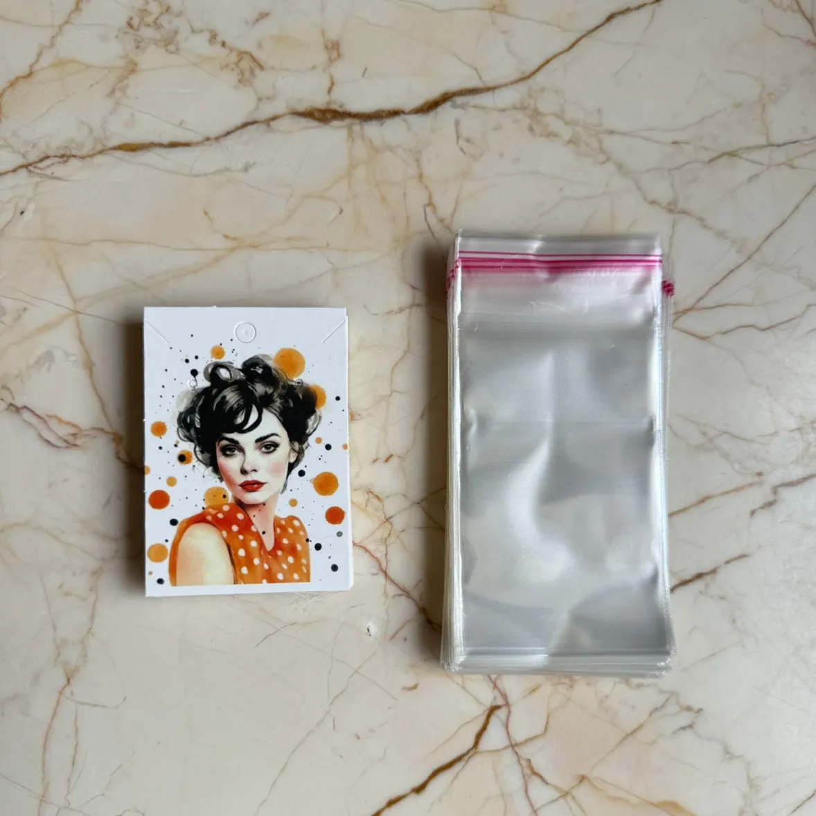 Pendant / Earring cards with packing - V