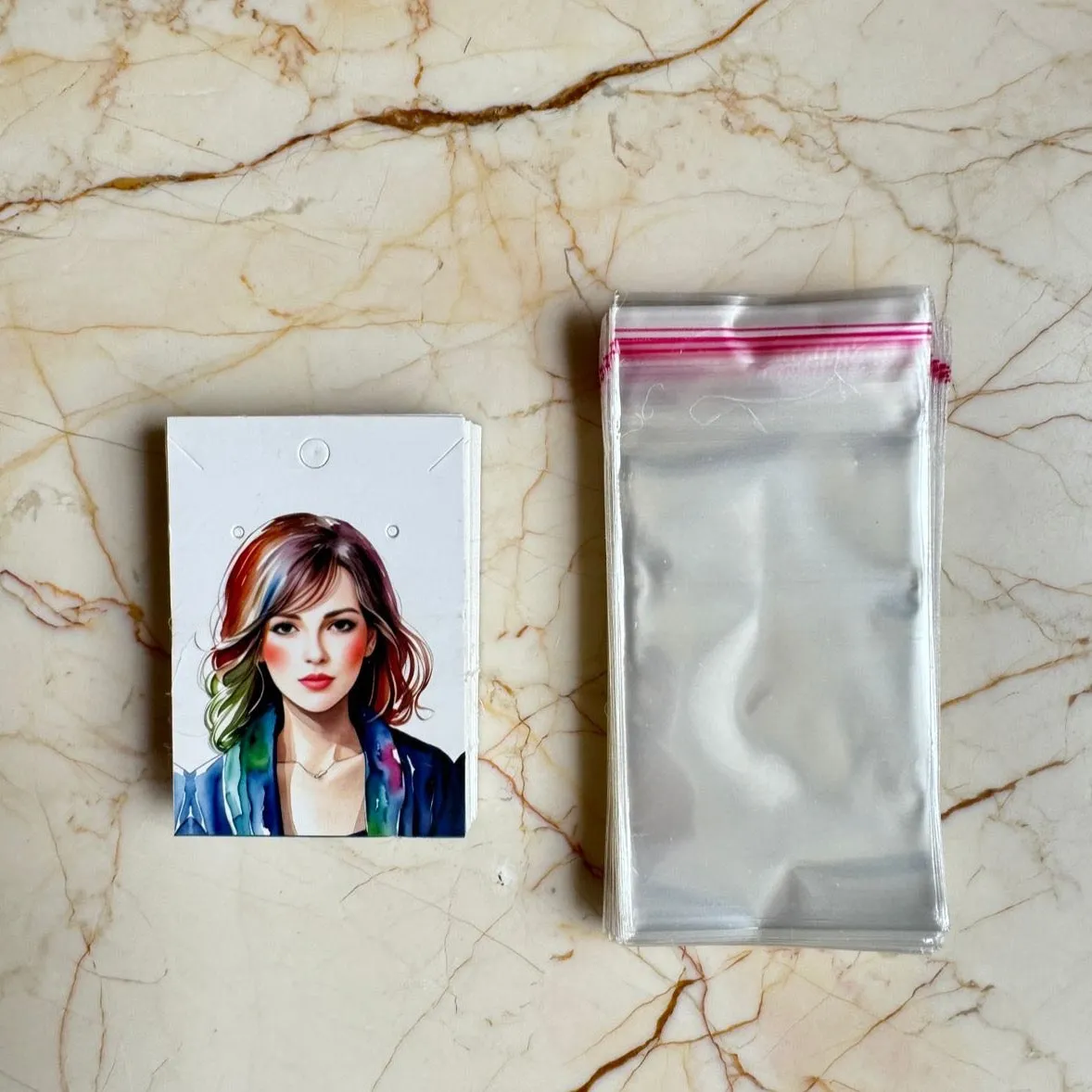 Pendant / Earring cards with packing - X