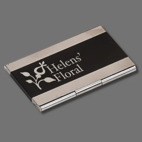 Personalized Business Card Cases – Wood and Stainless Steel Styles